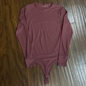 Abercrombie Soft Matte Seamless Long-Sleeve Crew Bodysuit